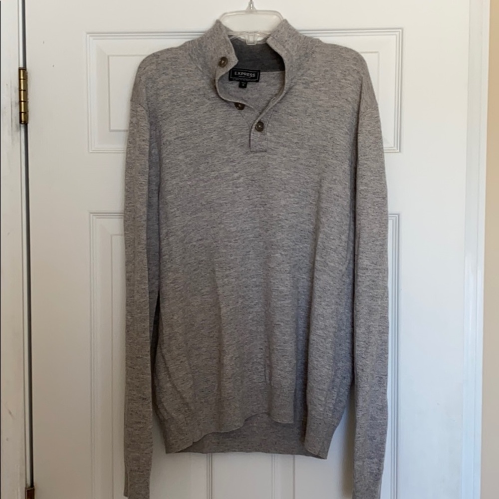 Express, Medium, Grey, Merino Sweater